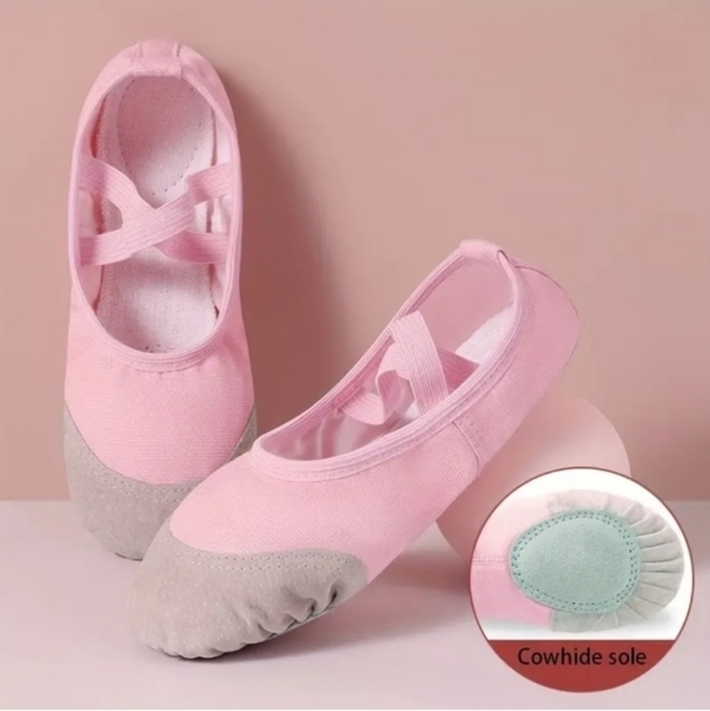 Ballet Dance‎ Non-Slip Shoes Toddlers Pink Ballet Slippers Size 26 (9.5)